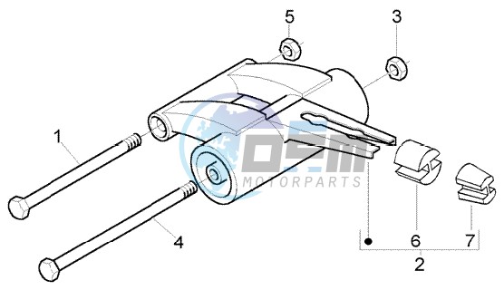 Swinging arm