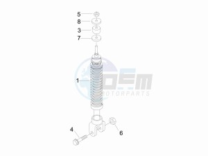 LX 50 4T-2V 25Kmh NL drawing Rear suspension - Shock absorber - s