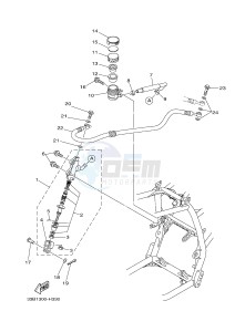 YFM250R RAPTOR 250 (33B8) drawing REAR MASTER CYLINDER