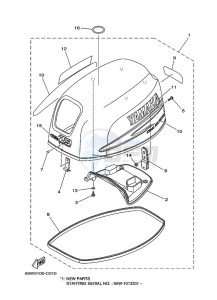 F25AEL drawing FAIRING-UPPER