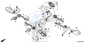 CBR500RAD CBR500R ABS UK - (E) drawing WINKER