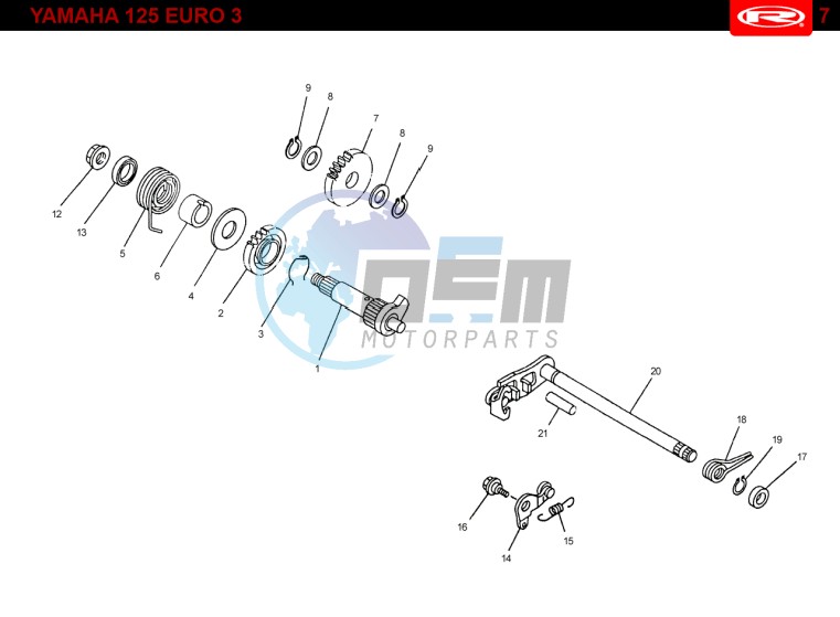 KICKSTART SHAFT  EURO3