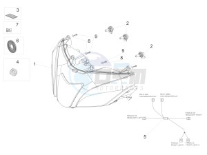 Tuono V4 1100 RR (USA-CND) USA-CND drawing Headlight