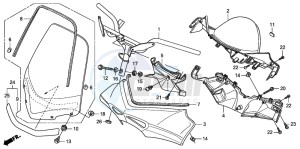 FES150A 125 S-WING drawing HANDLE PIPE/HANDLE COVER (FES1253-5)(FES1503-5)