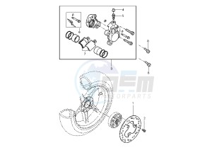 YQ AEROX 50 drawing REAR BRAKE CALIPER