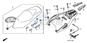 XL700VA9 UK - (E / ABS MKH SPC) drawing SEAT/REAR CARRIER