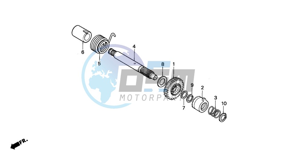 KICK STARTER SPINDLE