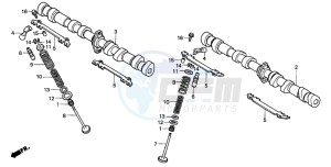 CBX750P2 drawing CAMSHAFT/VALVE