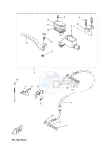 NS50N AEROX NAKED (1PL1 1PL1 1PL1) drawing FRONT MASTER CYLINDER