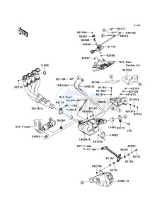 NINJA_ZX-10R_ABS ZX1000KDF FR XX (EU ME A(FRICA) drawing Muffler(s)