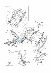 YZF320-A YZF-R3 (B7PD) drawing SIDE COVER