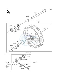 ZRX1200R ZR1200-A5H FR GB XX (EU ME A(FRICA) drawing Front Hub