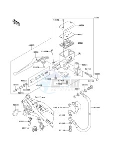 VN 1600 B [VULCAN 1600 MEAN STREAK] (B6F-B8FA) B8FA drawing CLUTCH MASTER CYLINDER