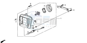 CB500S drawing HEADLIGHT (CB500S)