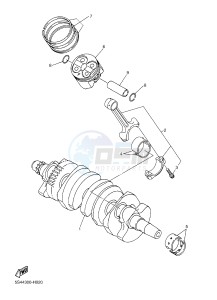 XJ6S 600 DIVERSION (S-TYPE) (36CL 36CM) drawing CRANKSHAFT & PISTON