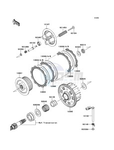 Z750R ZR750NBF FR GB XX (EU ME A(FRICA) drawing Clutch