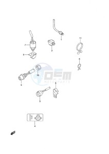 DF 25 V-Twin drawing Sensor/Switch Gas Assist Tilt