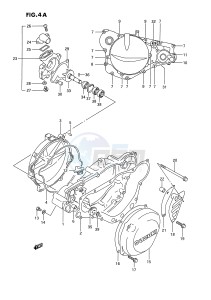 RM250 (E3) drawing CRANKCASE COVER (MODEL R S)