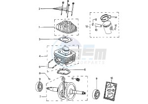 ZENITH N - 50 cc drawing CYLINDER-CRANKSHAFT