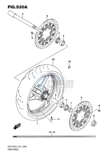 GSX-R750 EU drawing FRONT WHEEL