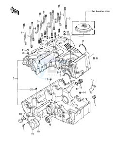 KZ 550 C [LTD] (C1-C2) [LTD] drawing CRANKCASE -- 80-81 C1_C2- -