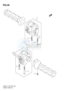 AN400 (E3-E28) Burgman drawing HANDLE SWITCH (AN400ZAL1 E33)