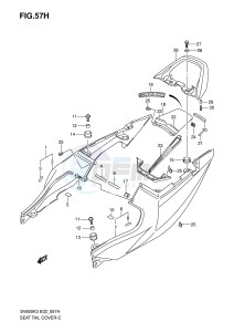 SV650 (E2) drawing SEAT TAIL COVER (SV650SK7 SUK7 SAK7 SUAK7)