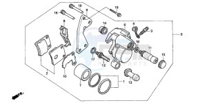 SK50M drawing FRONT BRAKE CALIPER