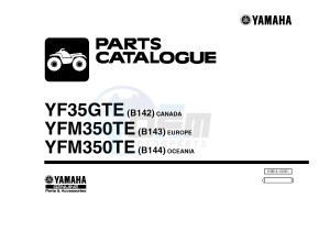 YFM350A YFM350TE GRIZZLY 350 2WD (B142 B143 B144) drawing .1-Front-Page