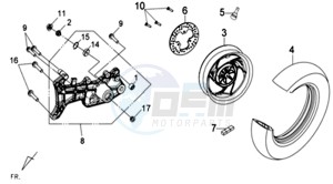 JOYRIDE 200 EFI drawing REAR WHEEL - REAR FORK