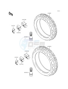 ZX 750 M [NINJA ZX-7R] (M1-M2) [NINJA ZX-7R] drawing TIRES