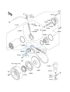 KLF 300 [BAYOU 300] (B15-B17) [BAYOU 300] drawing STARTER MOTOR