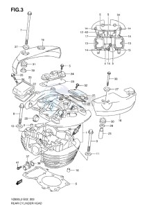 VZ800 drawing REAR CYLINDER HEAD