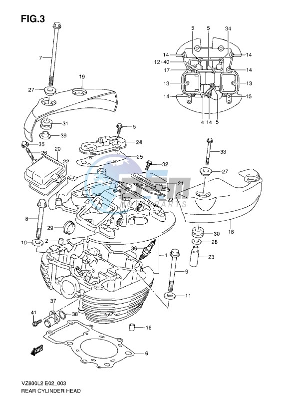 REAR CYLINDER HEAD