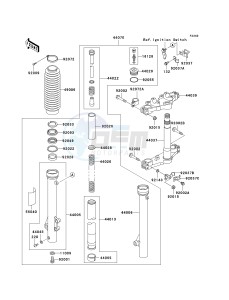 KL 650 A [KLR650] (A10-A14) [KLR650] drawing FRONT FORK