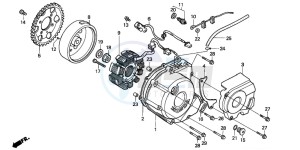 NSR125R drawing LEFT CRANKCASE COVER/ GENERATOR