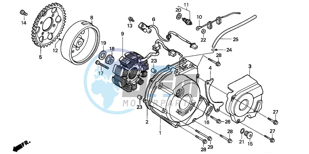 LEFT CRANKCASE COVER/ GENERATOR