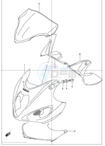 GSX1300R (E2) Hayabusa drawing COWLING BODY (MODEL K2)