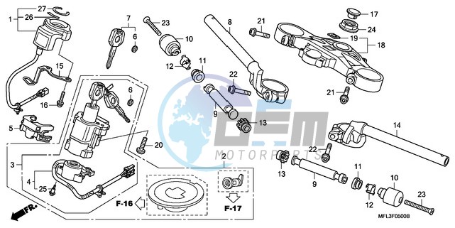 HANDLE PIPE/TOP BRIDGE