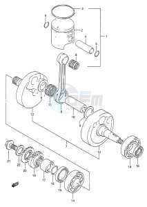 RM125 (E28) drawing CRANKSHAFT (MODEL L)