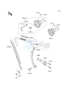 KX 250 N [KX250F] (N1) [KX250F] drawing CAMSHAFT-- S- -_TENSIONER