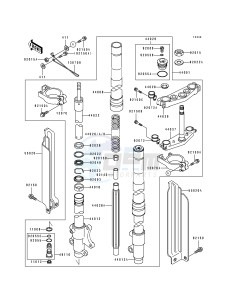 KDX 250 D [KDX250] (D1-D4) [KDX250] drawing FRONT FORK -- KDX250-D1- -