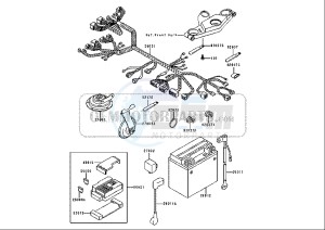 ZZR 600 (EU) drawing CHASSIS ELECTRICAL EQUIPMENT