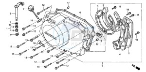 XRV750 AFRICA TWIN drawing RIGHT CRANKCASE COVER