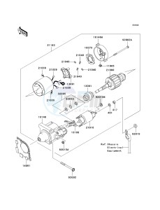 KAF 400 B [MULE 600] (B6F-B9F) B6F drawing STARTER MOTOR