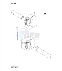 VZ800K9 drawing HANDLE SWITCH (MODEL K5/K6)