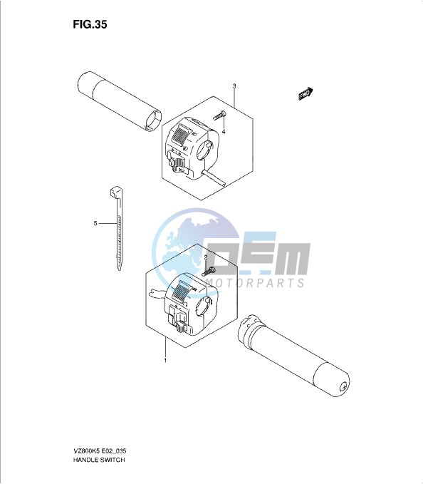 HANDLE SWITCH (MODEL K5/K6)