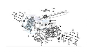 JET SPORT X R 50 drawing CRANKCASE L / R / STARTER