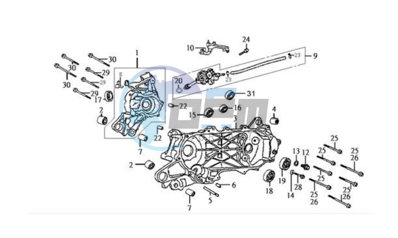 CRANKCASE L / R / STARTER