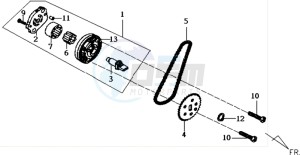 JOYRIDE 125 drawing OILPUMP / V-SNAAR OILPUMP